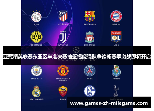 亚冠精英联赛东亚区半准决赛抽签揭晓强队争锋新赛季激战即将开启 亚冠精英联赛东亚区半准决赛抽签揭晓强队争锋新赛季激战即将开启